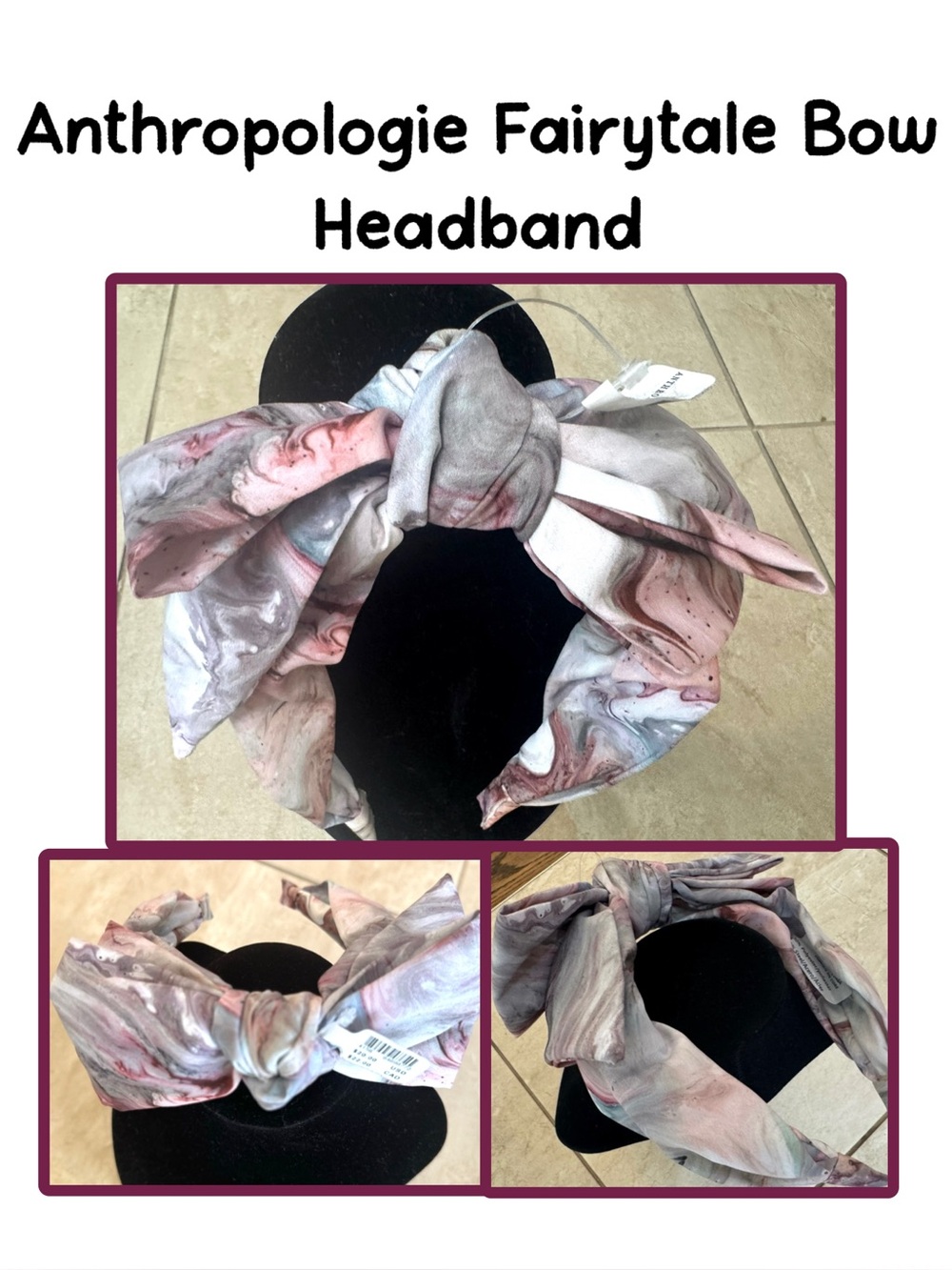 Anthropologie Fairytale Bow Headband